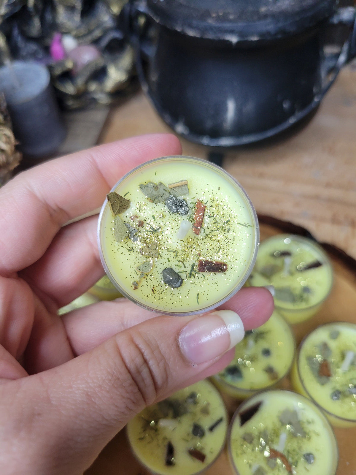 Prosperity Candle Set - Abundance Tea Light Candles for Wealth Drawing & Manifestation Rituals