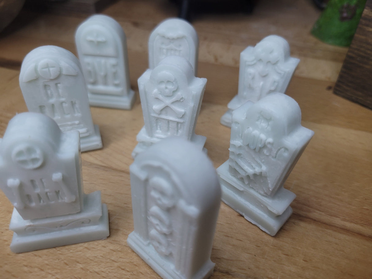 Gravestone Wax Melts Handmade Halloween Wax Melts Scented Melts Graveyard Witchy Wax Melts