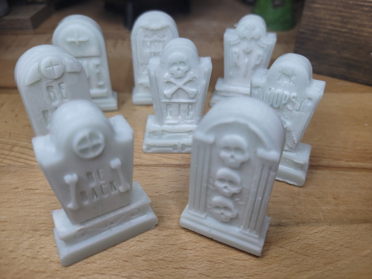 Gravestone Wax Melts Handmade Halloween Wax Melts Scented Melts Graveyard Witchy Wax Melts