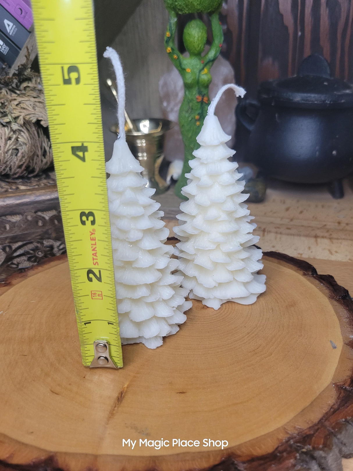 Palm Wax Christmas Tree Candle: Holiday Decor