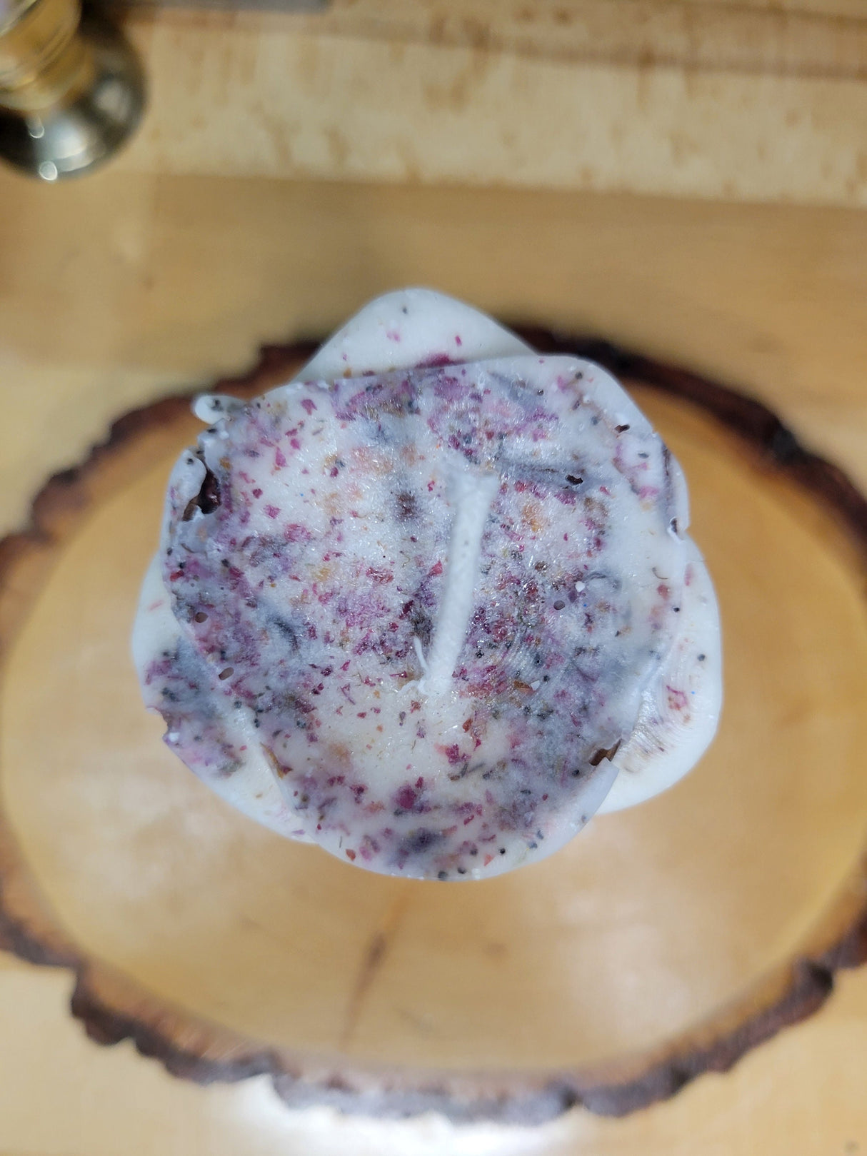 Hand-Shaped Palm Wax Candle: Rose Petal Flower Candle