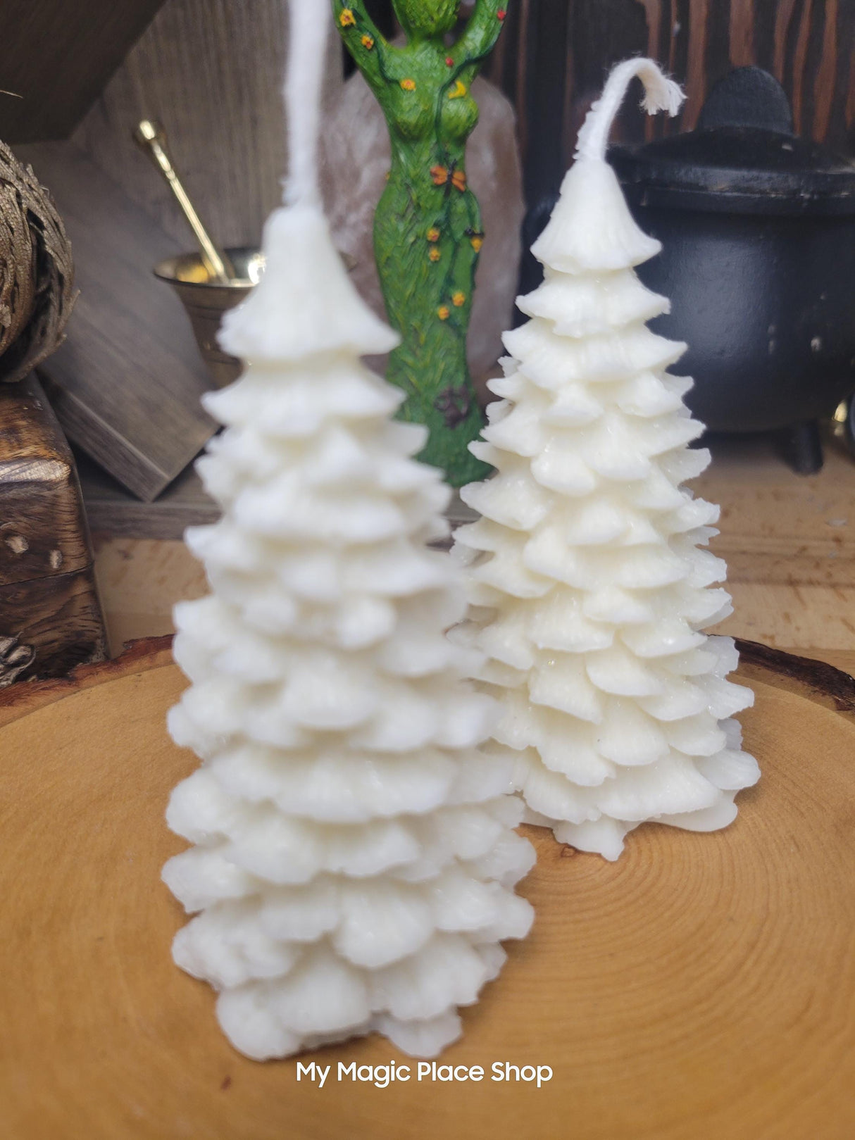 Palm Wax Christmas Tree Candle: Holiday Decor