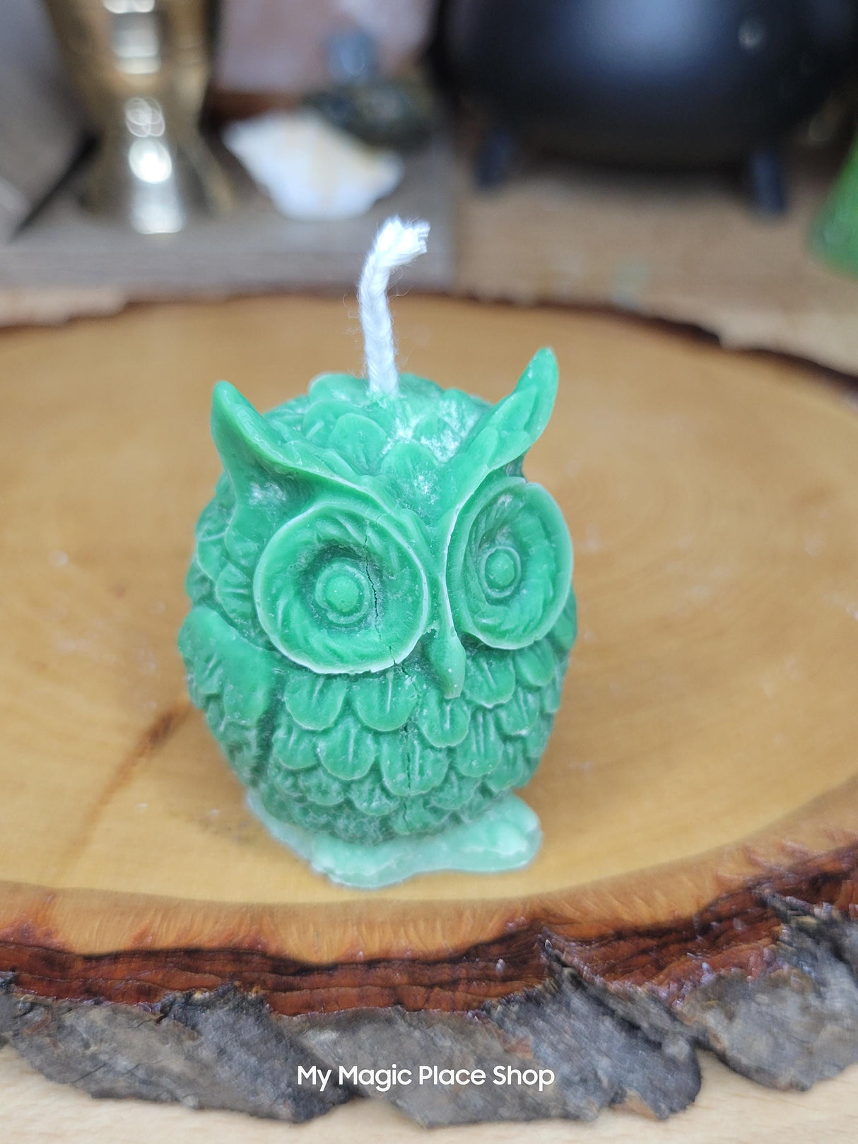 Handmade Palm Wax Owl Candle: Colorful Home Decor