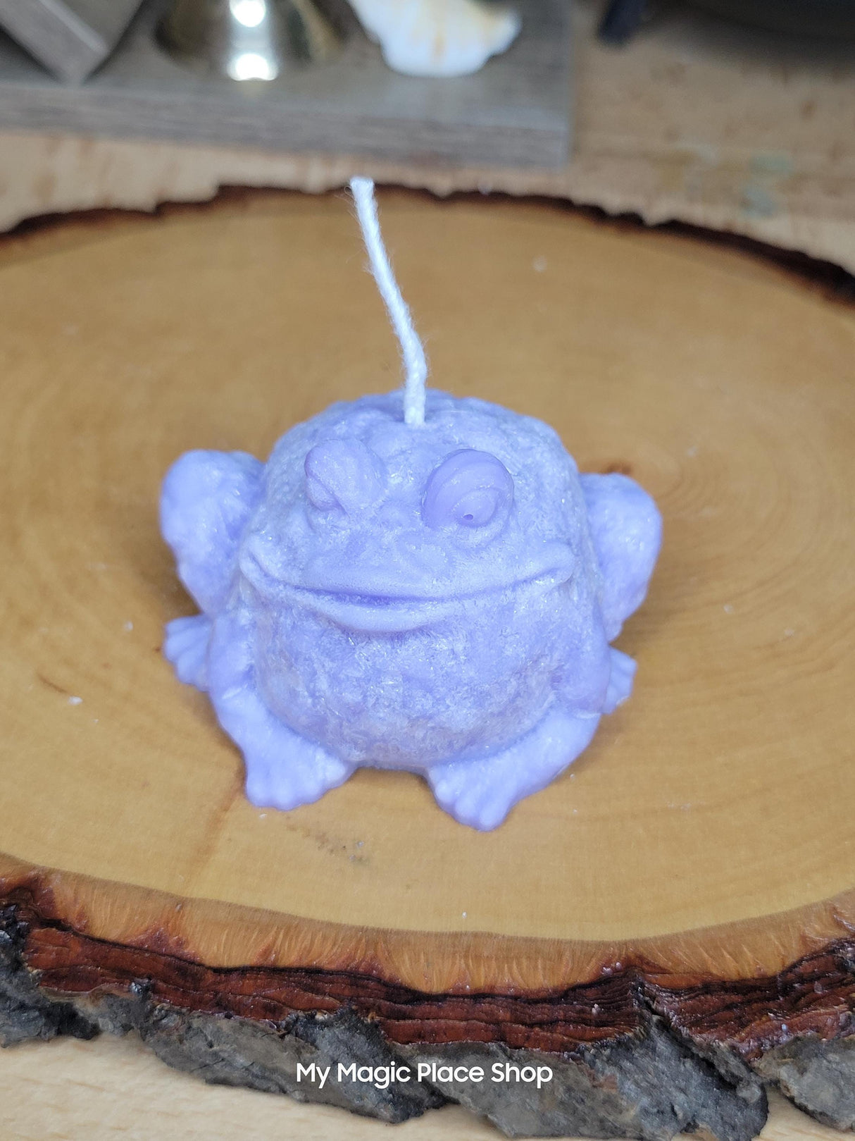 Handmade Palm Wax Frog Candle: Novelty Toad Candle