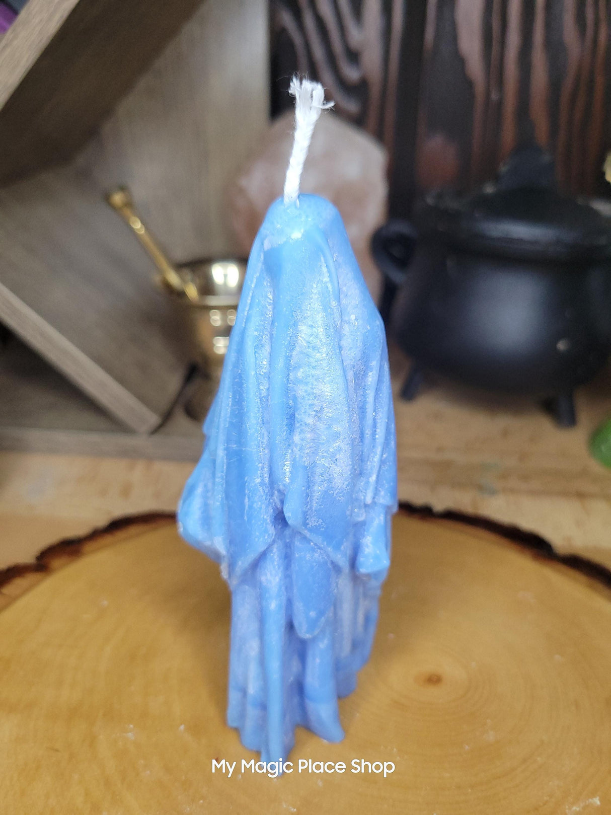 Handmade Ghost Candle: Palm Wax Halloween Decor