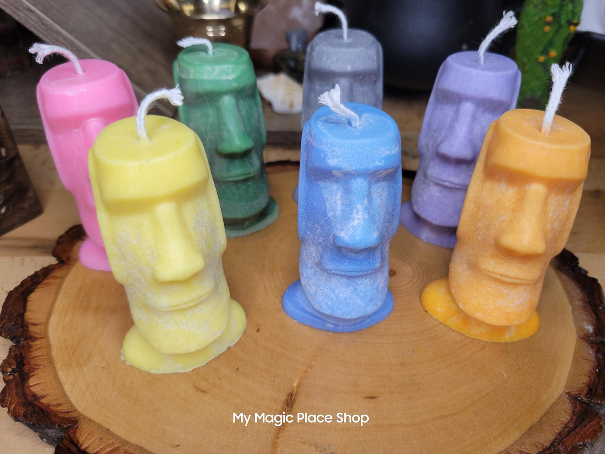 Handmade Palm Wax Man Head Candle: Sculptural Home Decor