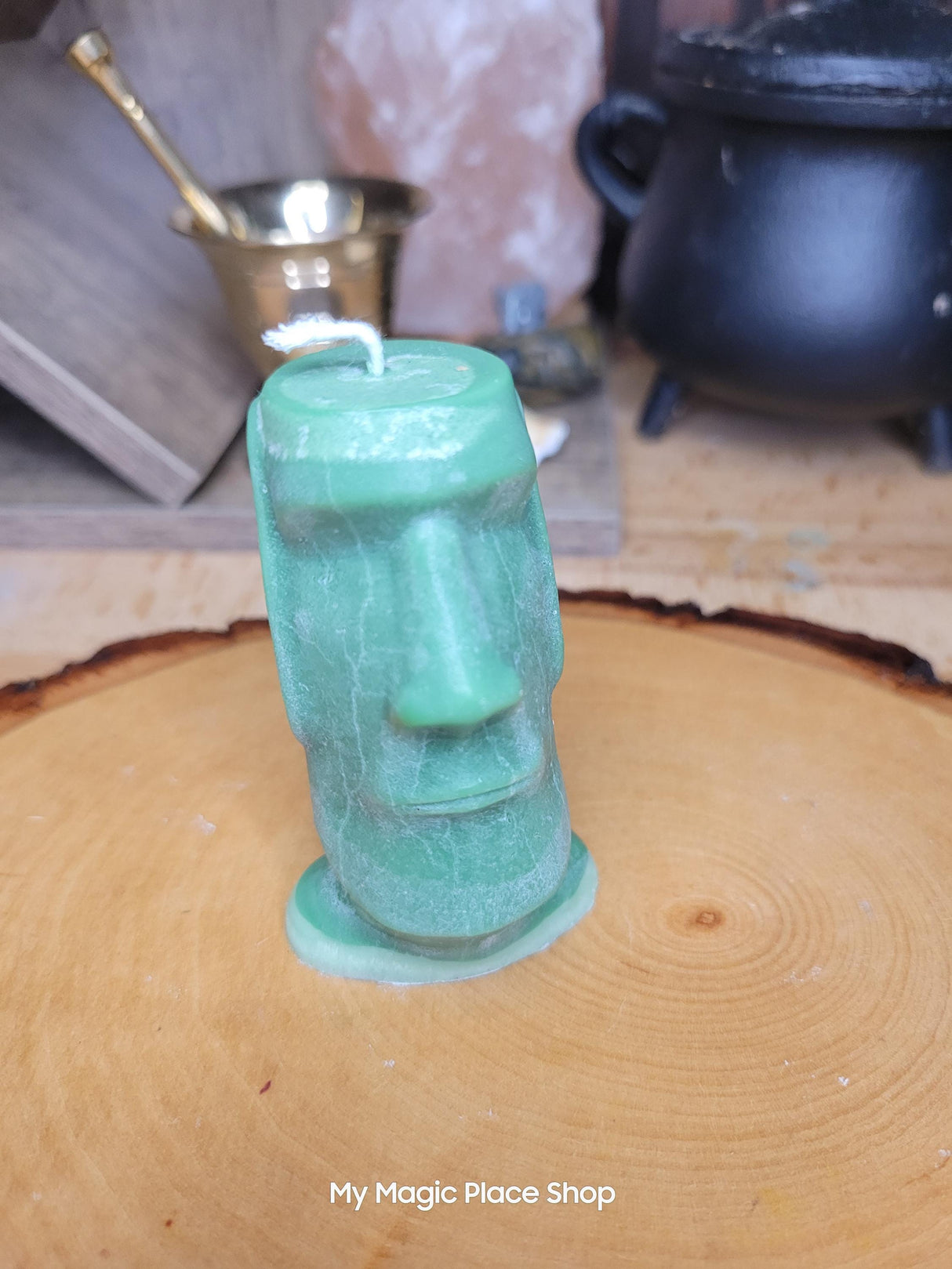 Handmade Palm Wax Man Head Candle: Sculptural Home Decor