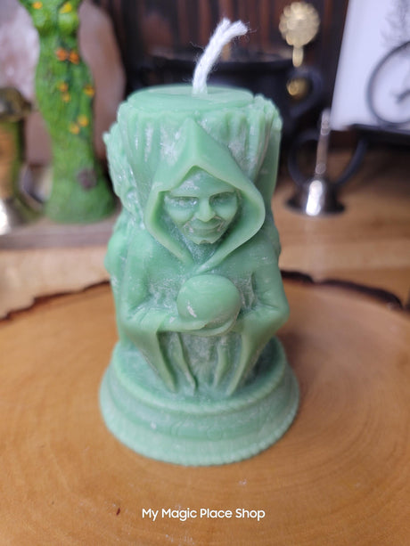 Triple Moon candle, Goddess-shaped, Sculptural candle, Palm wax