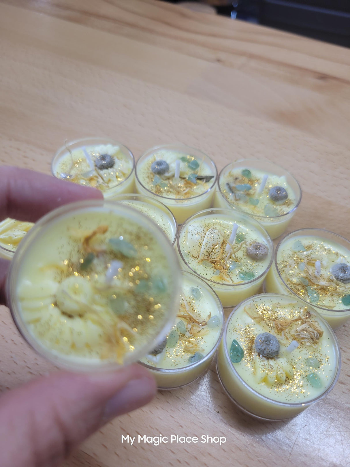 Sunflowers Candle - Yellow Flower Tea Light Candle- Joy Spell Candle- Small Sunflower Candles - Set of Candles