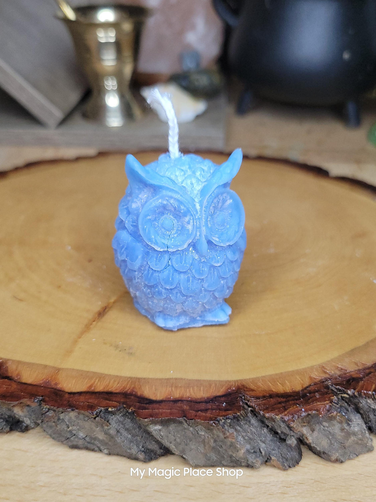Handmade Palm Wax Owl Candle: Colorful Home Decor