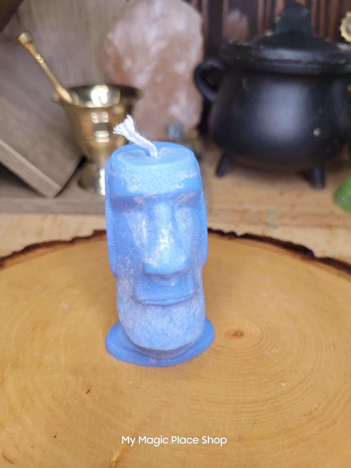 Handmade Palm Wax Man Head Candle: Sculptural Home Decor