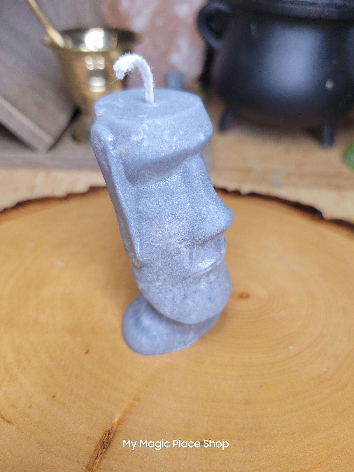Handmade Palm Wax Man Head Candle: Sculptural Home Decor