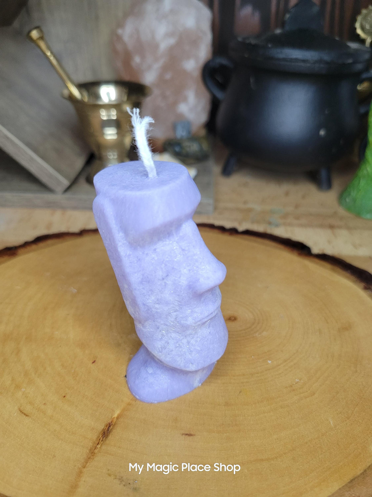 Handmade Palm Wax Man Head Candle: Sculptural Home Decor
