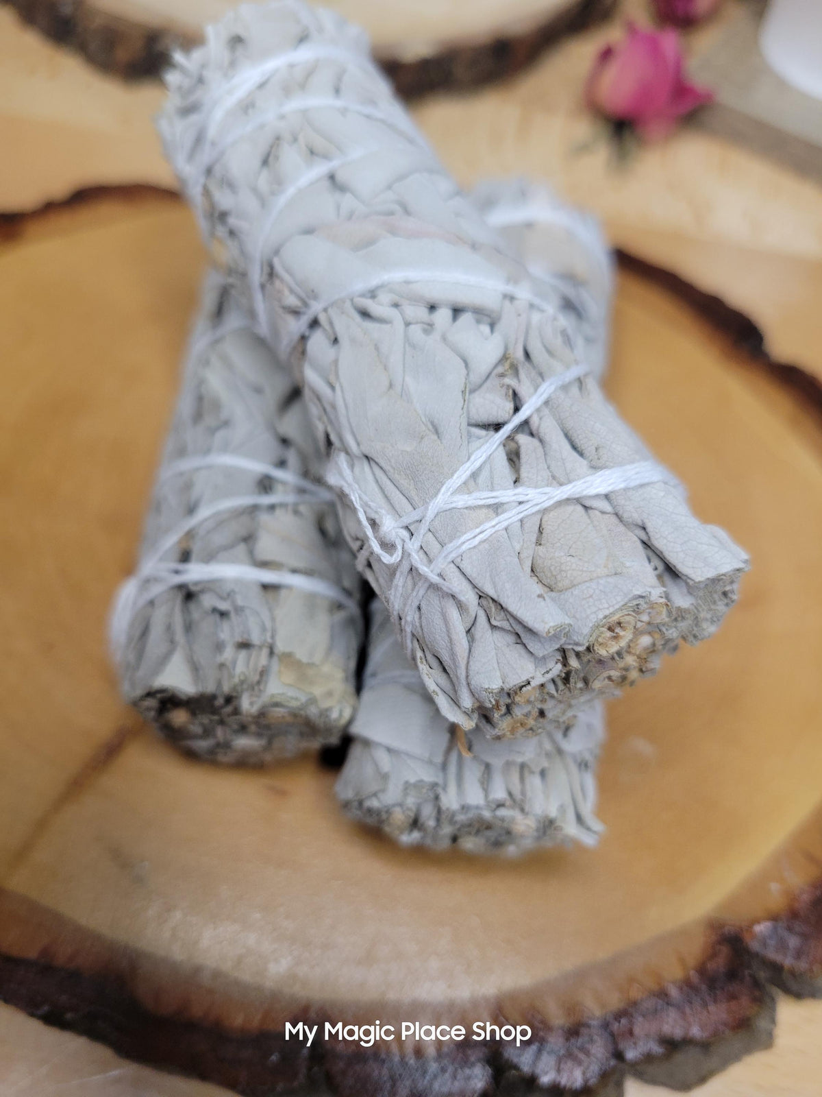 Sage Smudge Stick 4" Handmade White Sage Bundle for Cleansing, Meditation & Spiritual Purification
