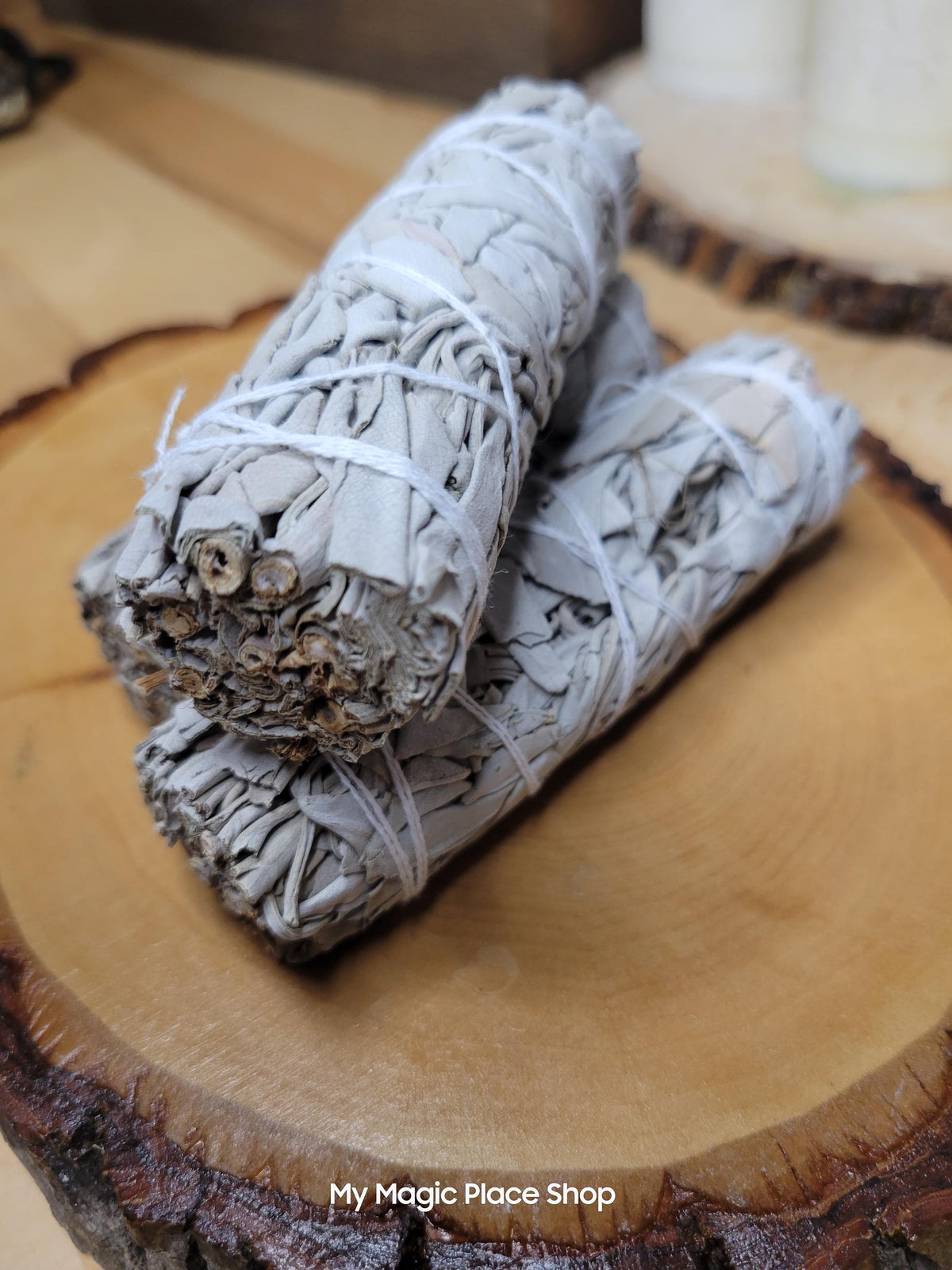 Sage Smudge Stick 4" Handmade White Sage Bundle for Cleansing, Meditation & Spiritual Purification