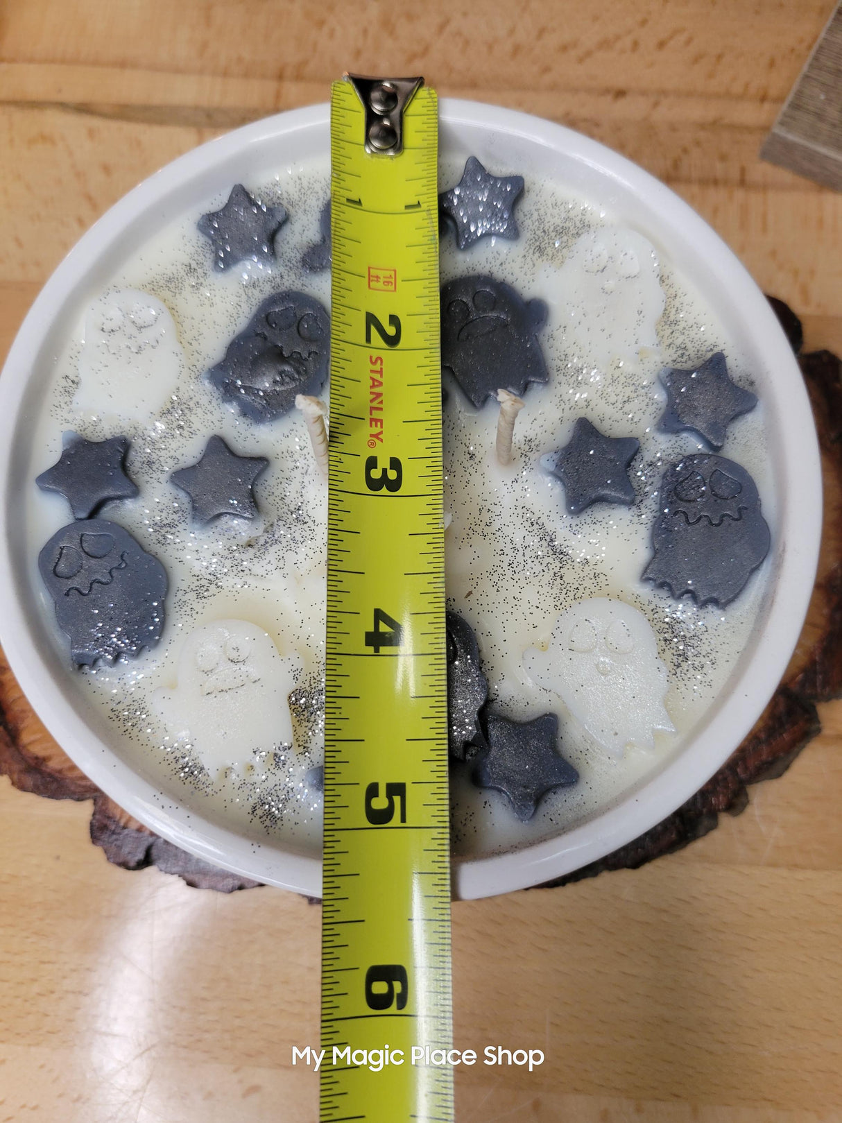 Ghost Big Bowl Soy Wax Halloween Candle Big Handmade Candle Bowl Gift for Her