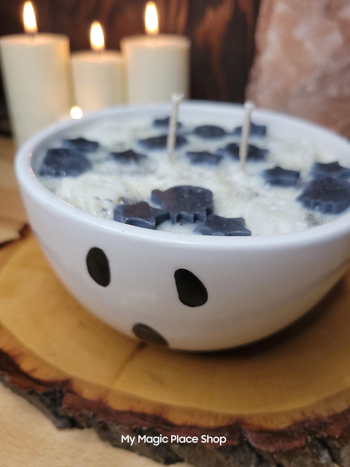 Ghost Big Bowl Soy Wax Halloween Candle Big Handmade Candle Bowl Gift for Her
