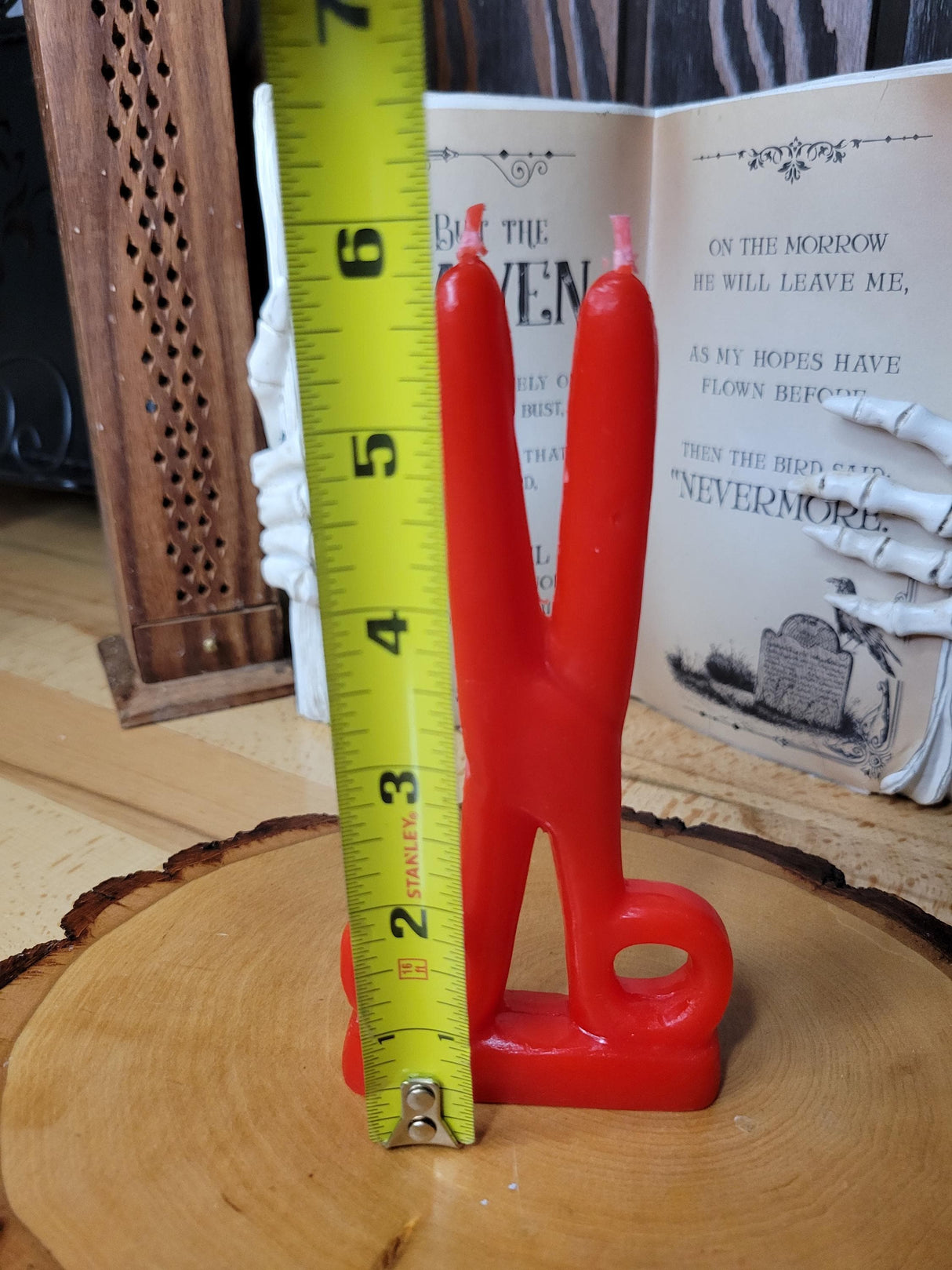 Red Scissors shape candle- Cord cutting