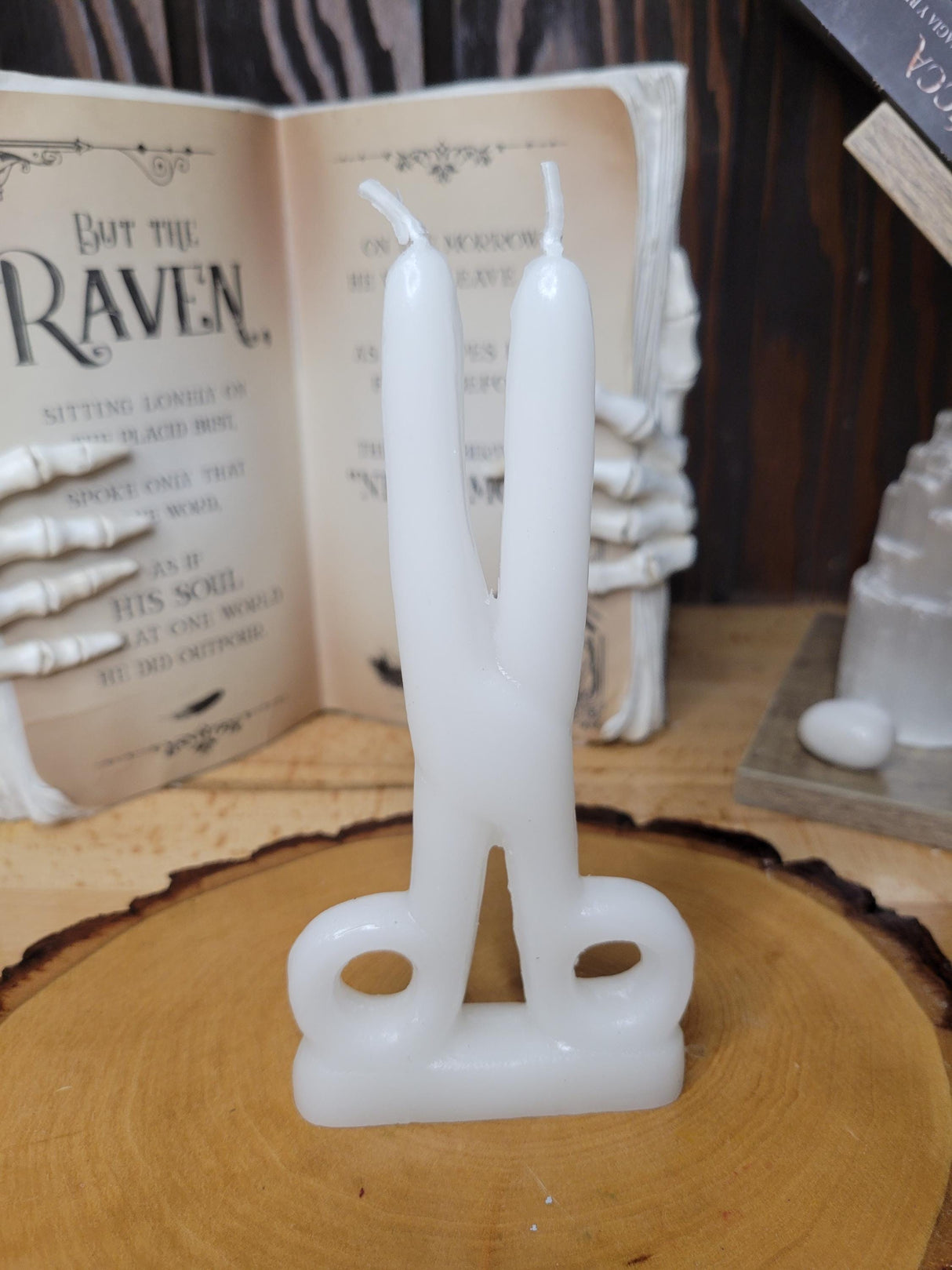 White Scissors shape candle- Cord cutting Candle