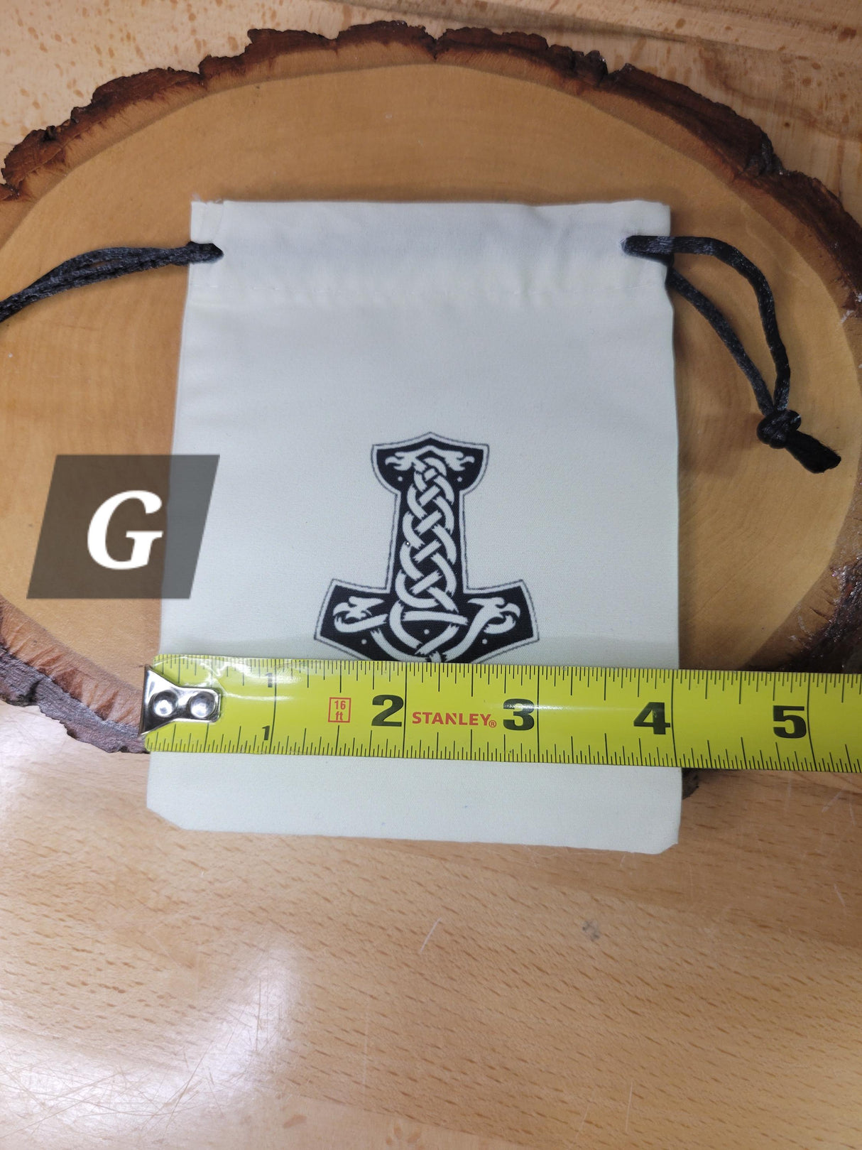 Cotton Pouch, Tree of Life, Pentacle, Celtic Symbols, Pouch for Crystals, Altar Decor