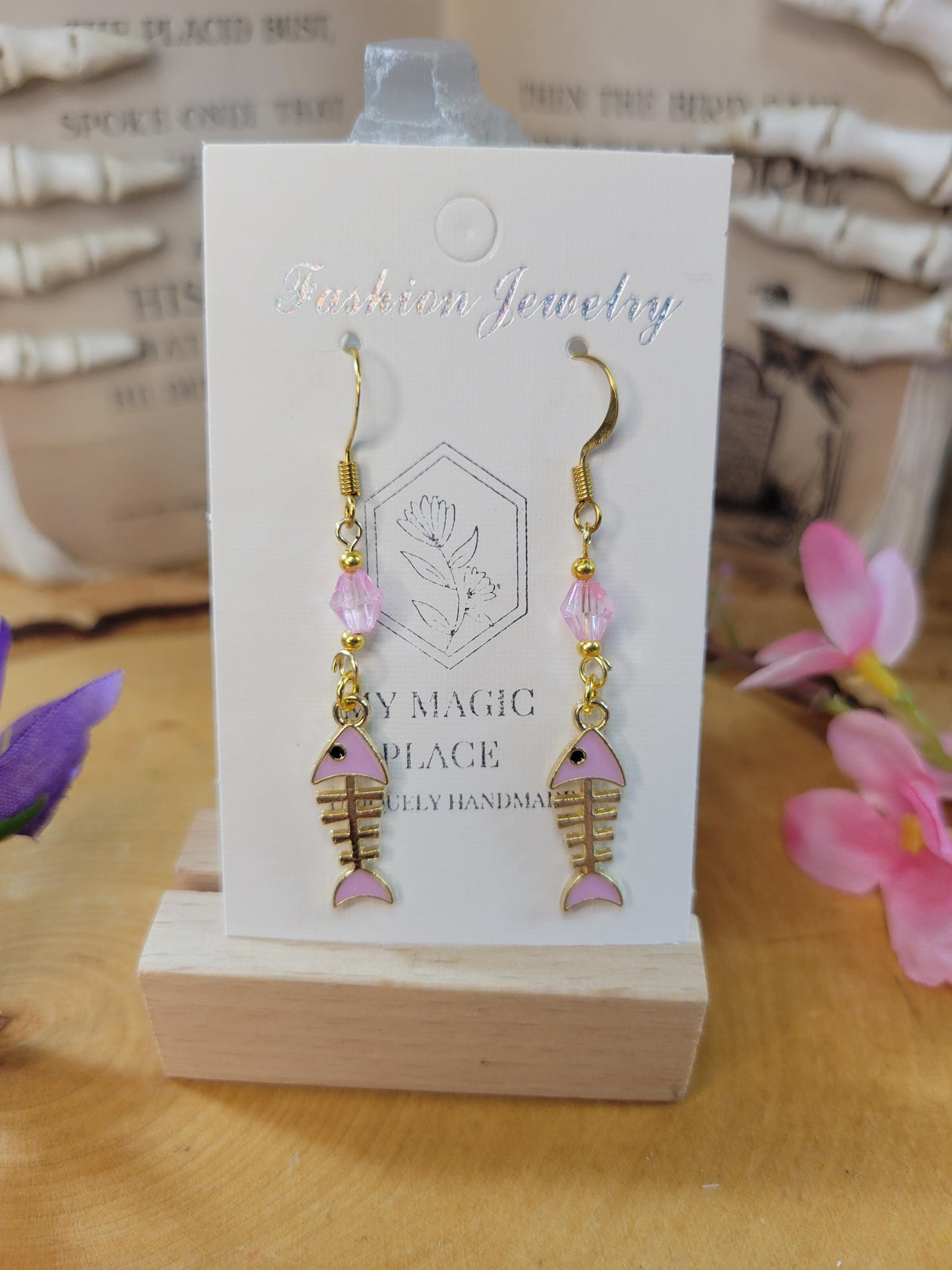 Fish Earrings-Colored Charm Fish Earrings