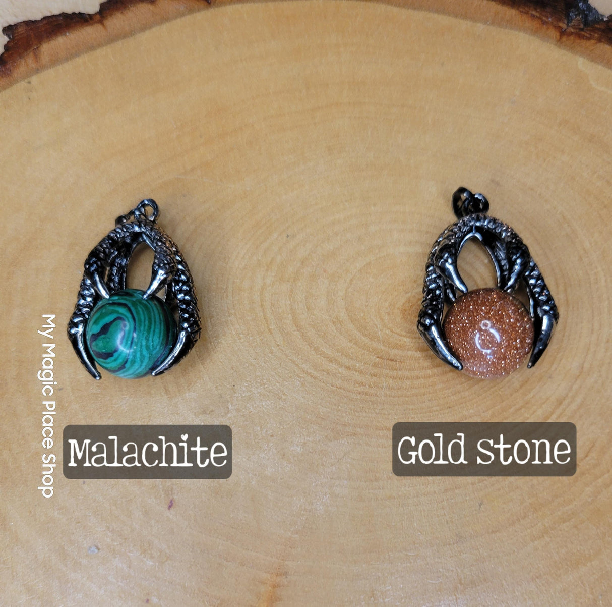 Claw with Raw Ball Mixed Stone Pendants Silver Platted Brass Findings