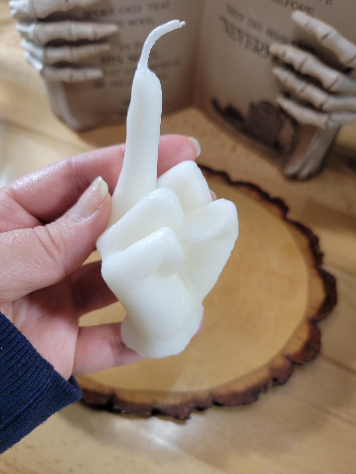 Handmade Middle Finger Candle: Funny Gag Gift, Novelty Home Decor