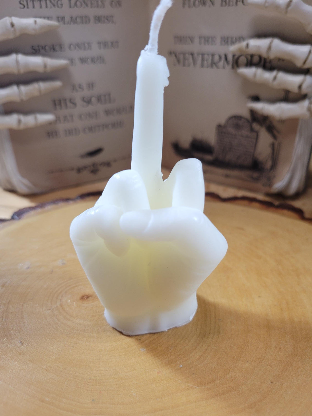 Handmade Middle Finger Candle: Funny Gag Gift, Novelty Home Decor