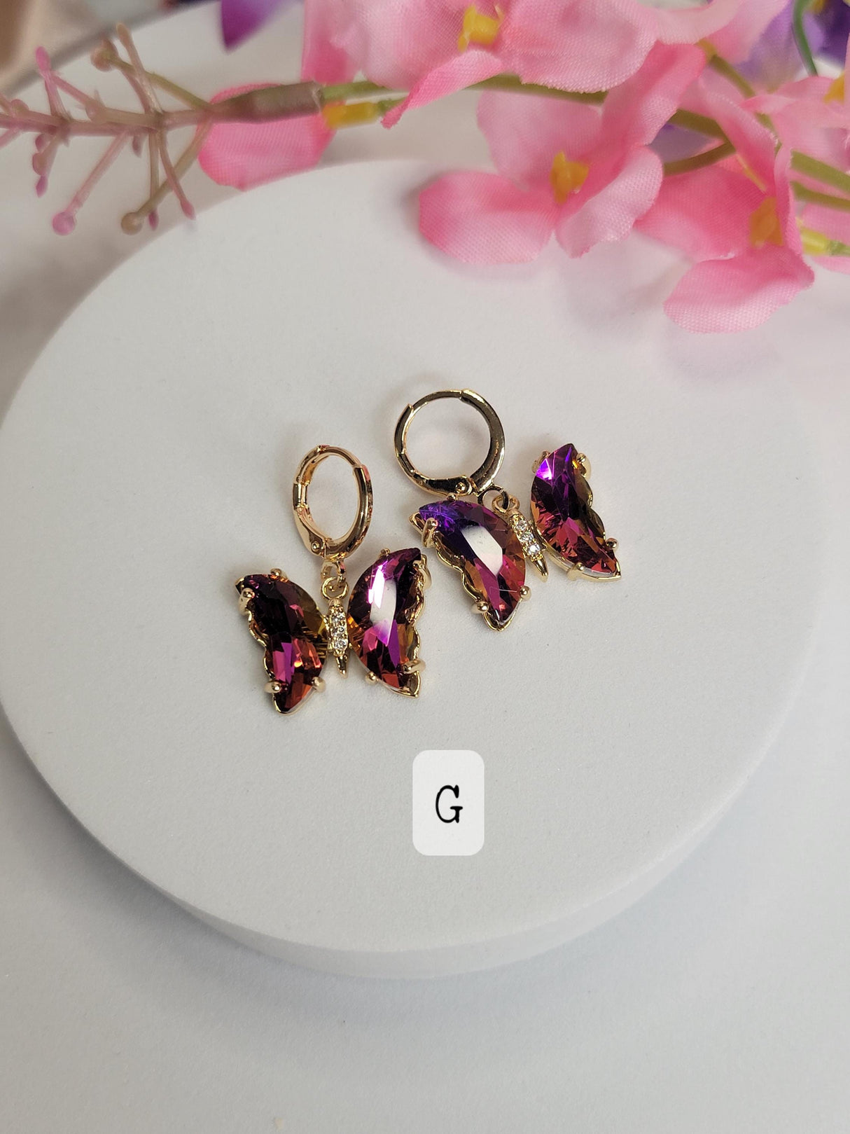 Butterfly Alloy Crystal Dangle Earrings - Unique Fashion Accessories for Women & Girls, Gift for Friends