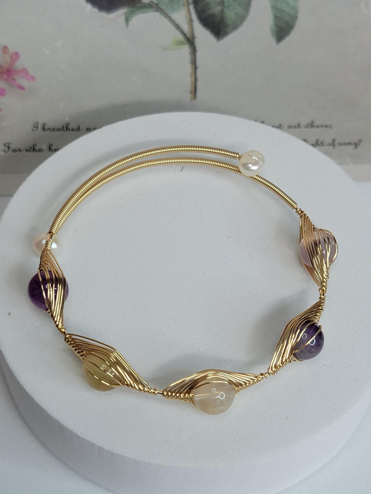 Crystal Bangle Gold Plated Elegant Jewelry for Women, Stylish Accessory for Special Occasions
