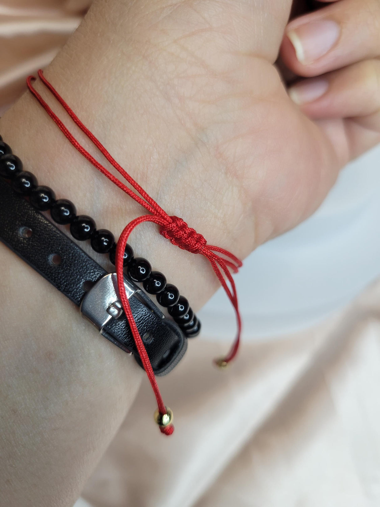 Evil Eye Bracelet, adjustable red string with protective charm, daily ward, spiritual jewelry