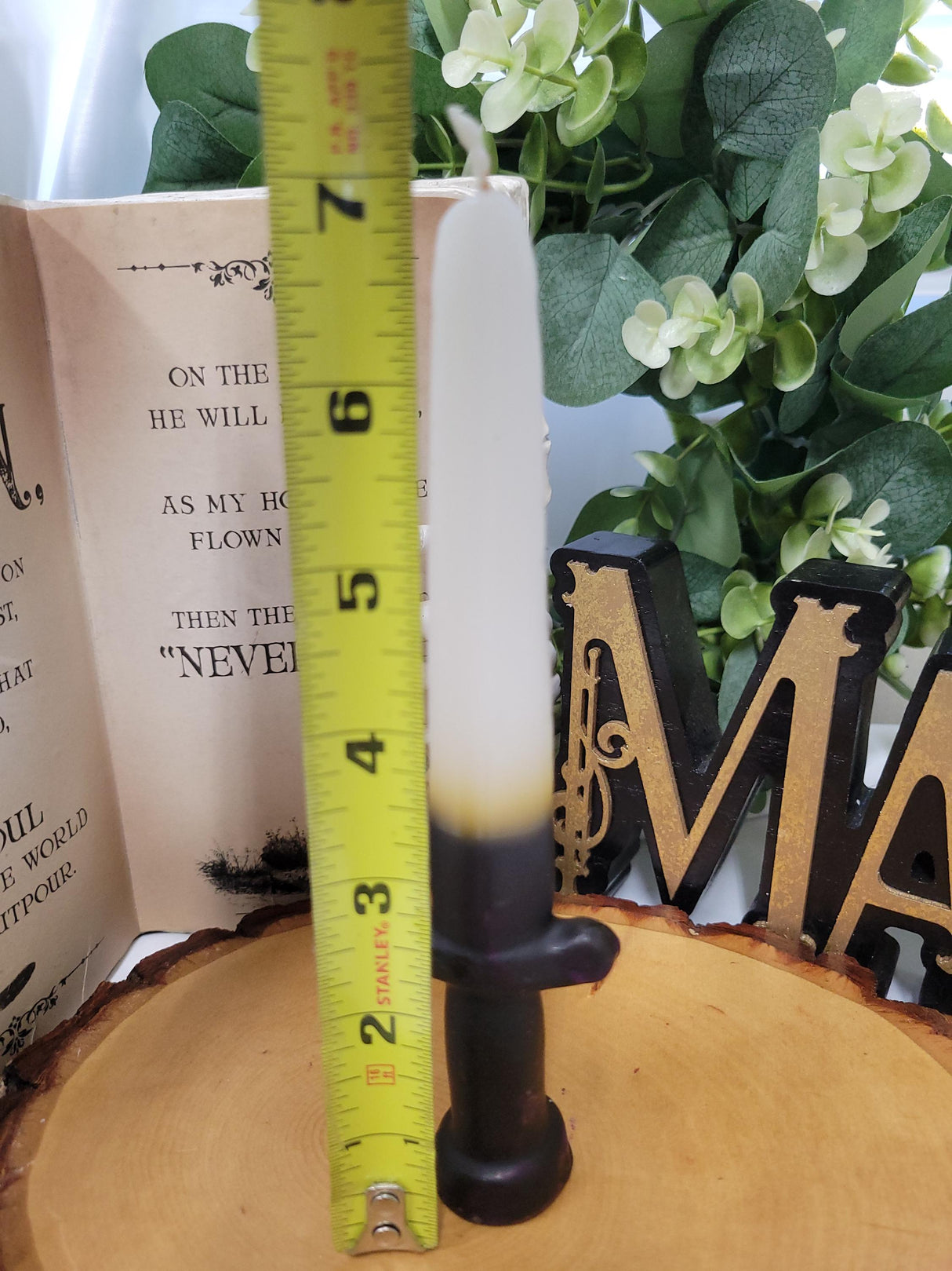 Sword Candle Black and White – Unique Wax Decor for Medieval Style Parties & Gift