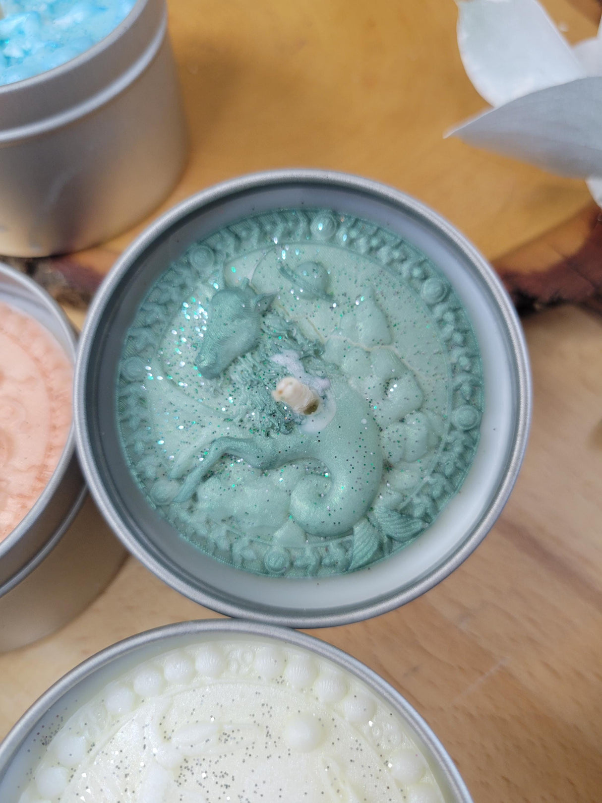Small Zodiac Candles in Tin Jars, Handmade Scented Palm & Soy Wax, Ideal for Astrology