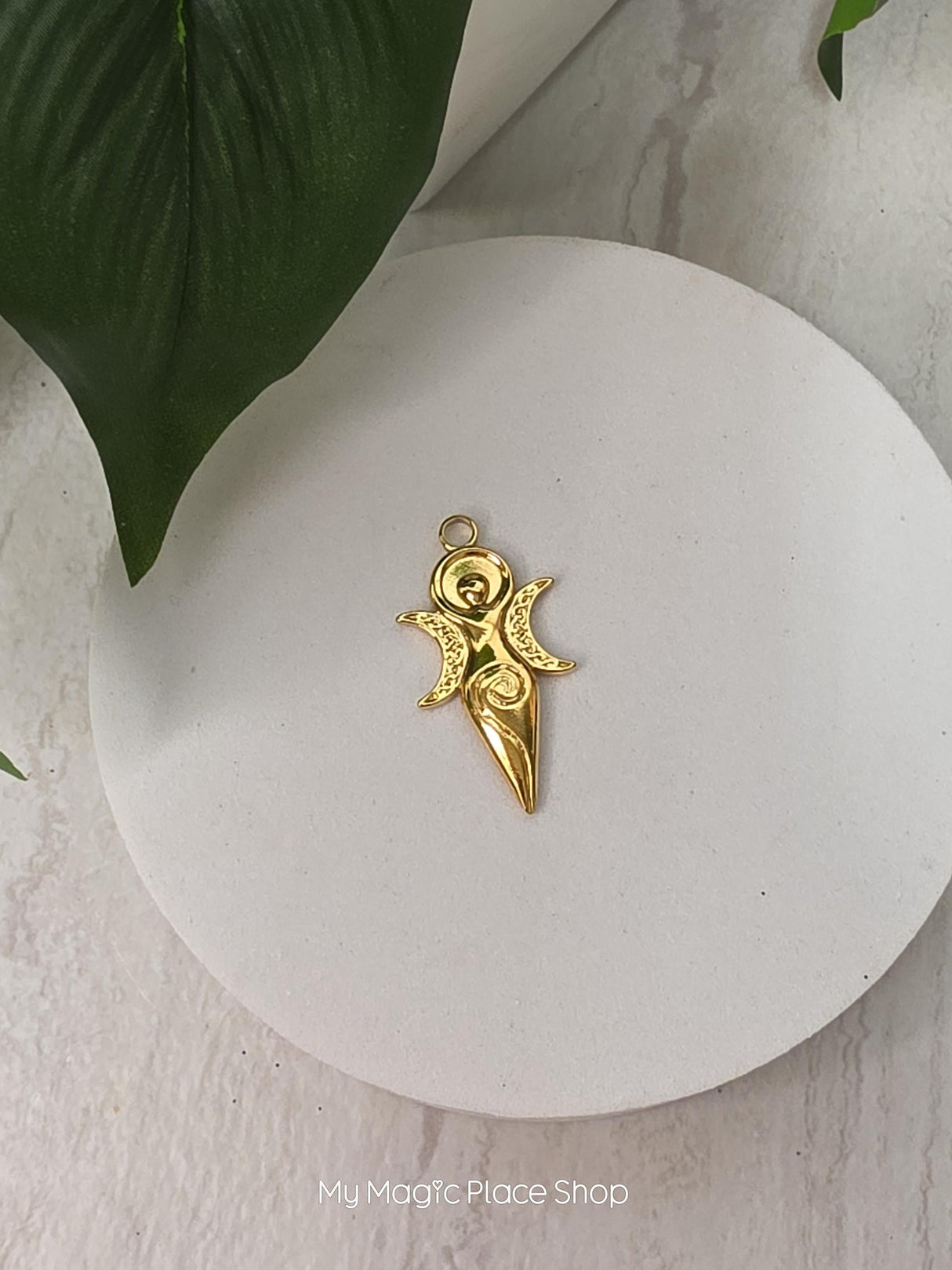 Gold Charm Goddess Pendant, Jewelry Making Supply, Crafting Necklaces, DIY Jewelry, Craft