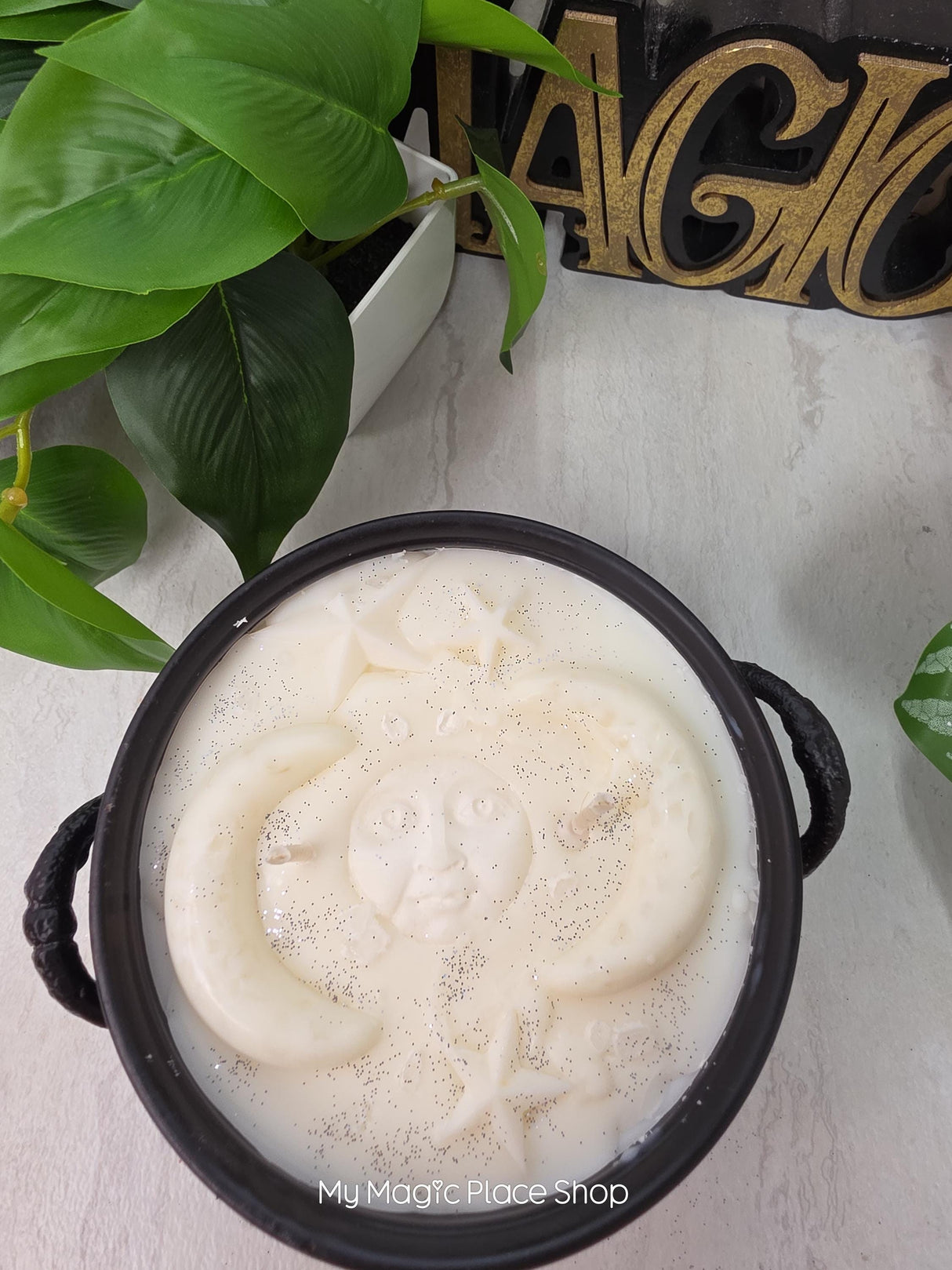 Large Triple Moon Cauldron | Handmade Soy Wax Candle | Double Wick Witchy Decor | Custom Fragrance