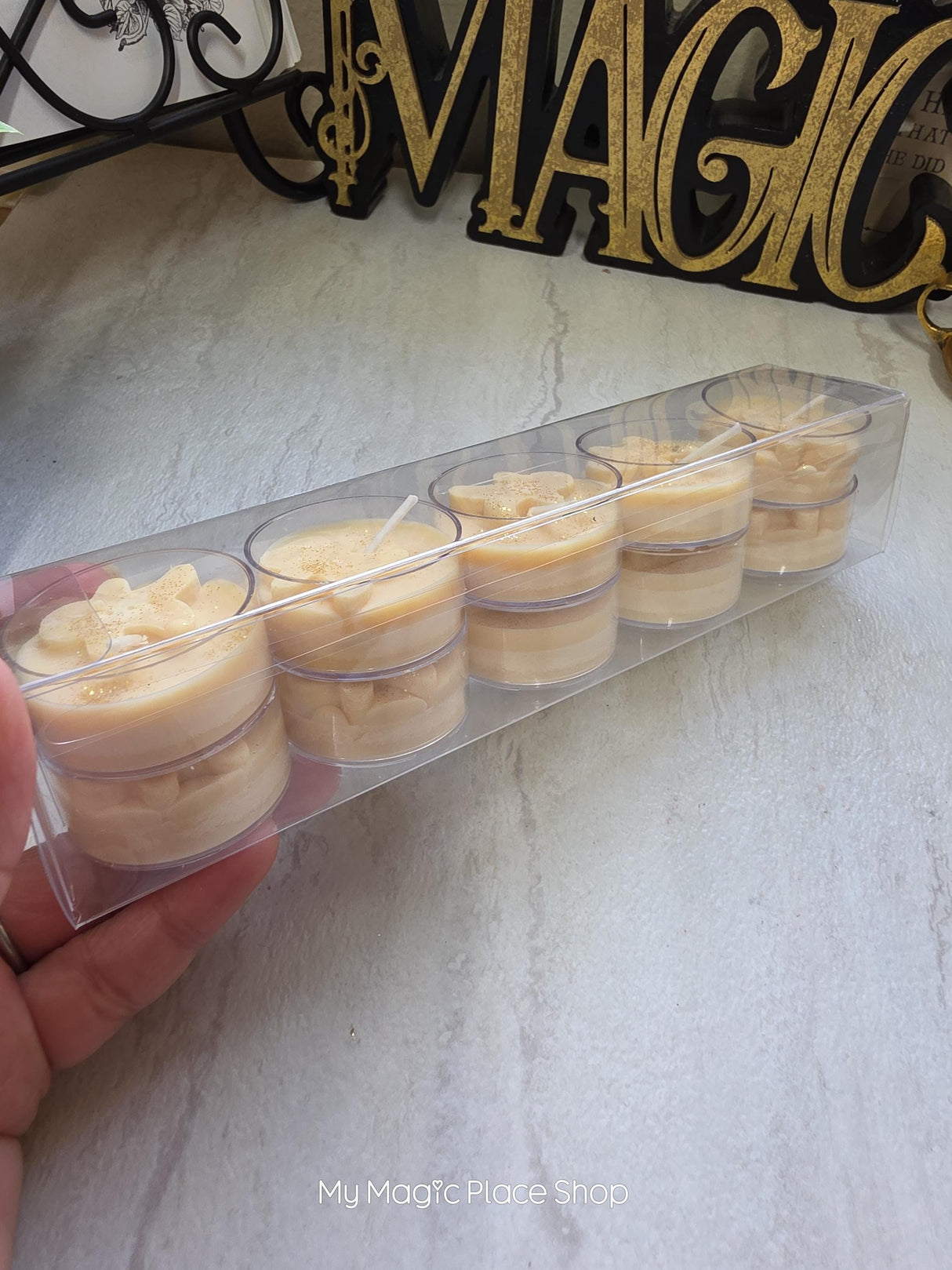 Handmade Gingerbread Soy Wax Tealights | Christmas Holiday Candle Decor