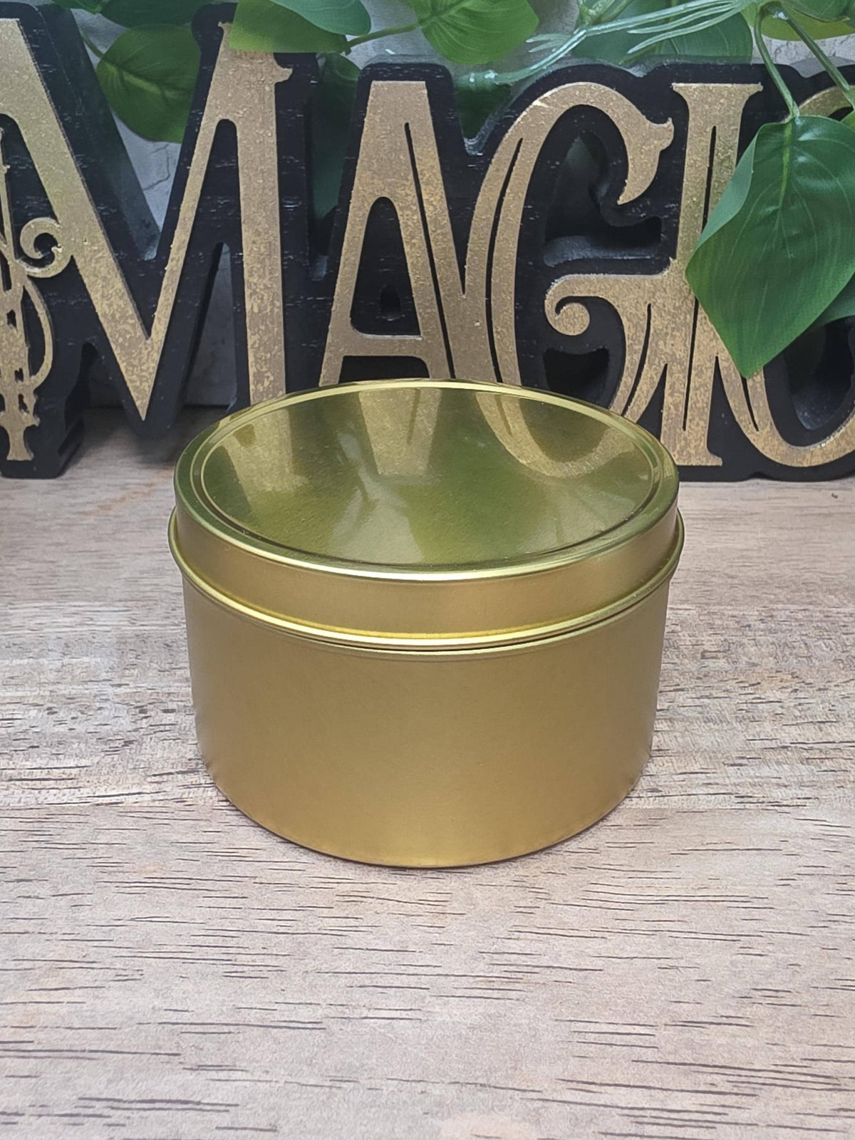 Personalized 8 oz Soy Wax Candle in Tin, Custom Scented, Minimalist Gift