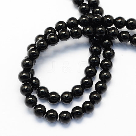 Black onyx Natural round beads Strands