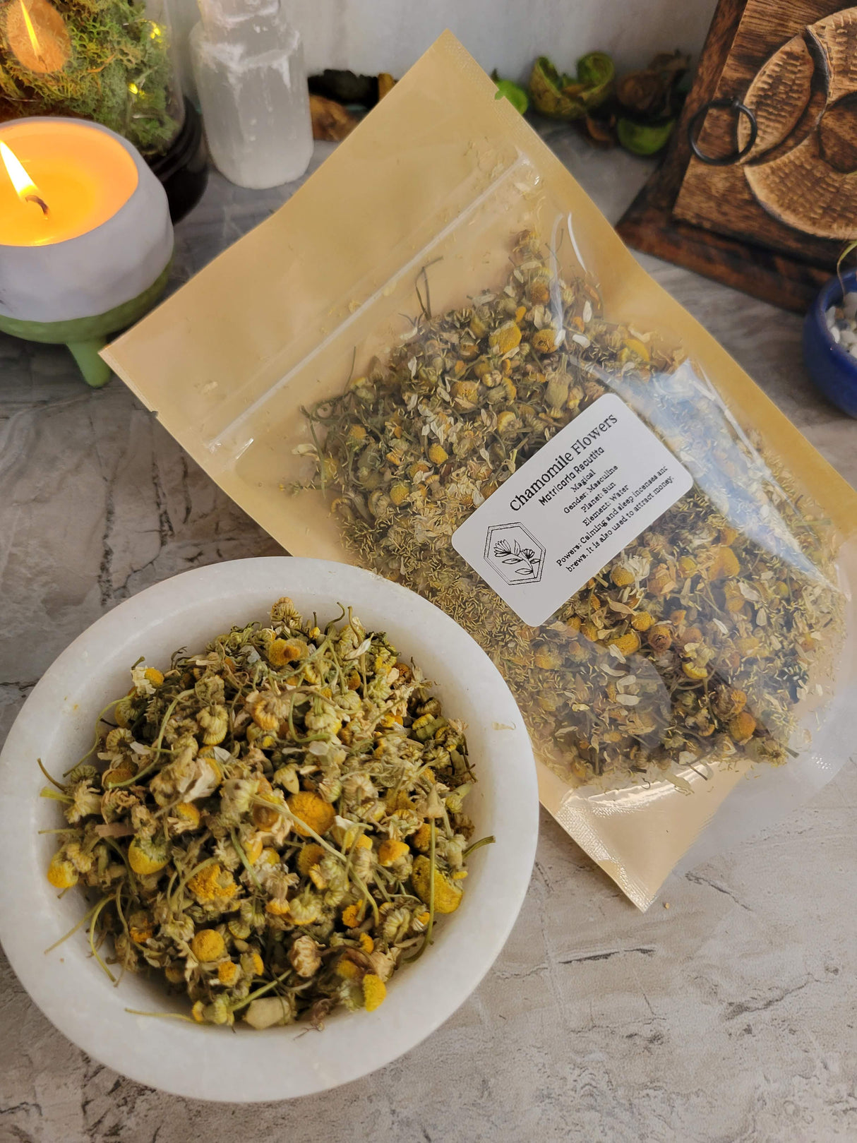 Chamomile Flowers, Whole, 1oz - My Magic Place Shop