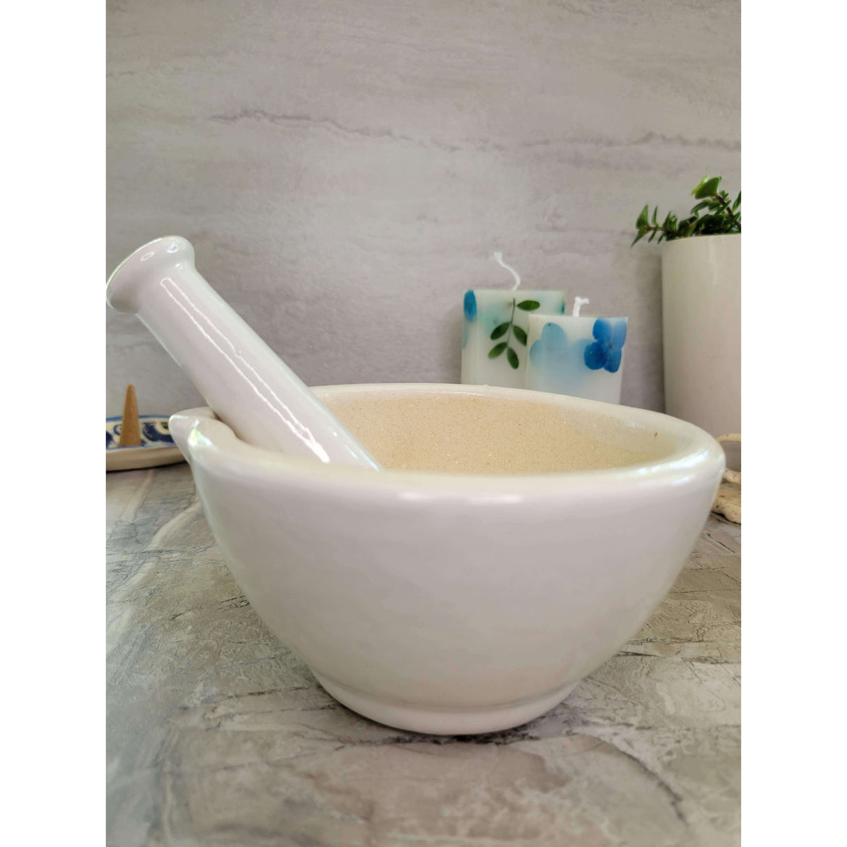 Ceramic Mortal & Pestle Set , Handmade Ceramic -Mortars & Pestles