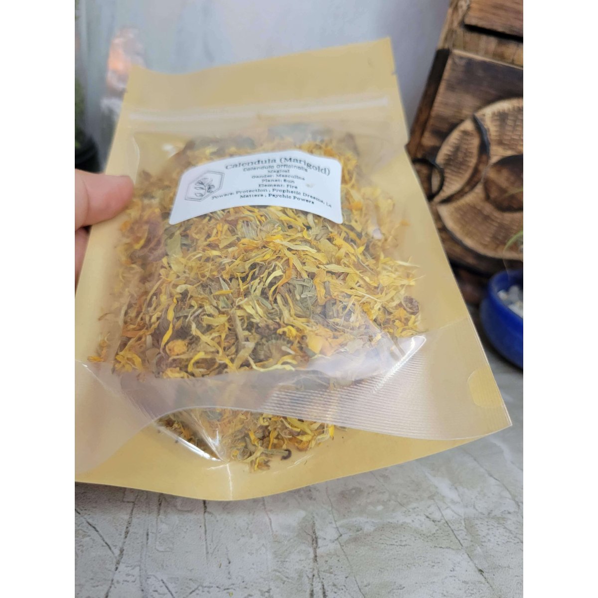Calendula Flowers, Whole, Marigold Flowers 1oz -Herbs & Spices
