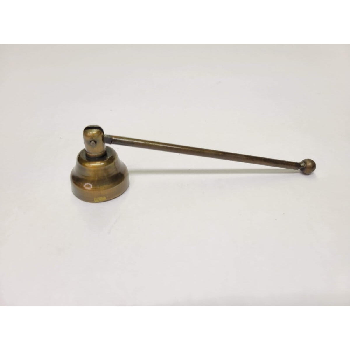 Antique honey gold finish swivel metal candle snuffer 5"l -Candle Snuffers