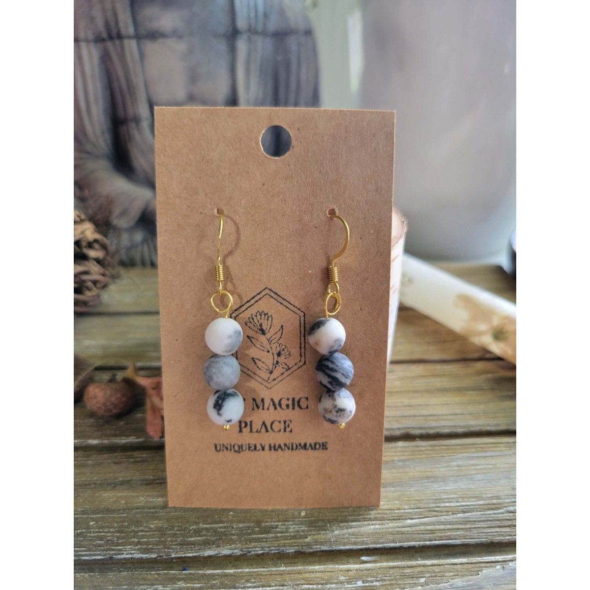 Beads Crystal Earrings ,Stacked Stone Drop Earrings |Gemstones Beads -Earrings