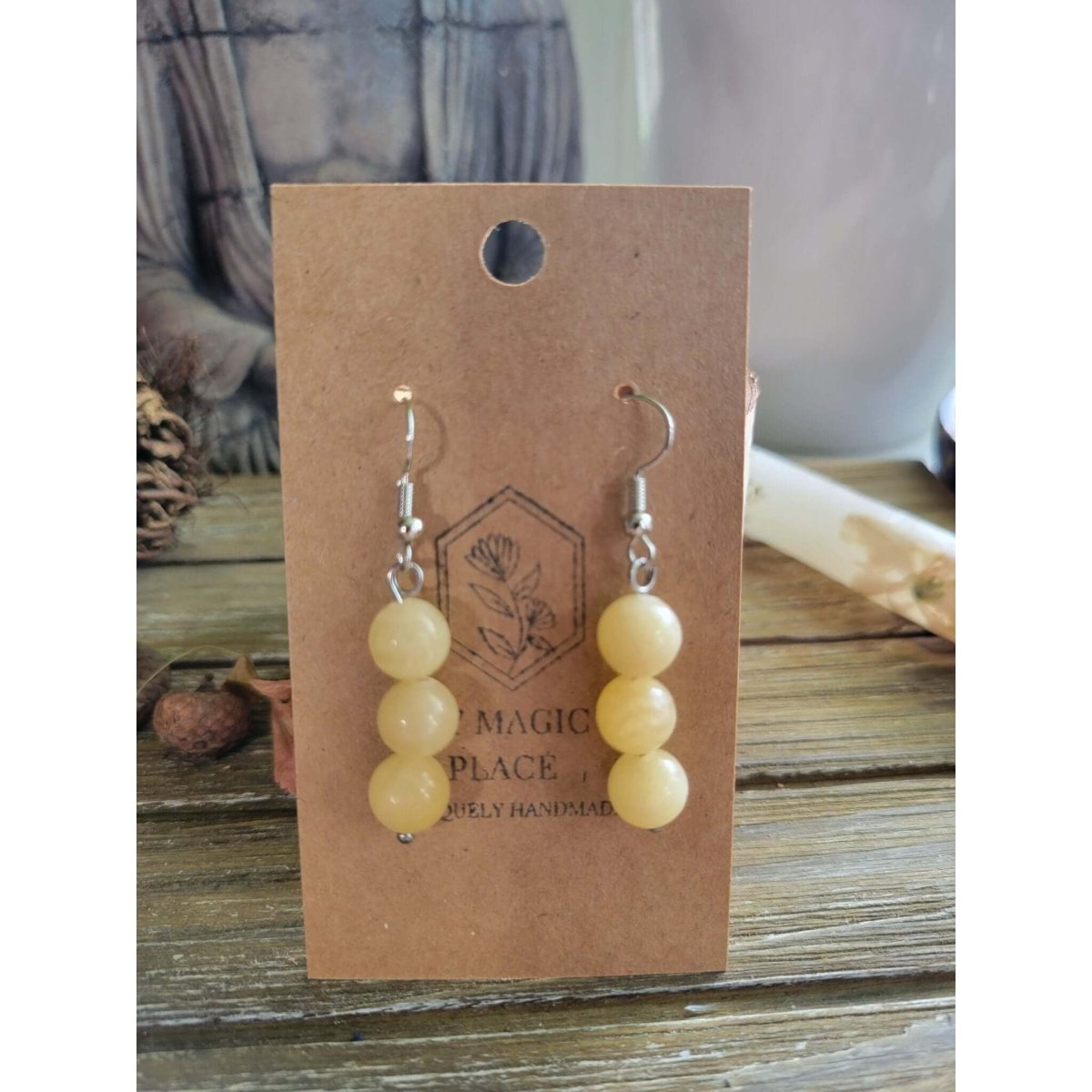 Beads Crystal Earrings ,Stacked Stone Drop Earrings |Gemstones Beads -Earrings