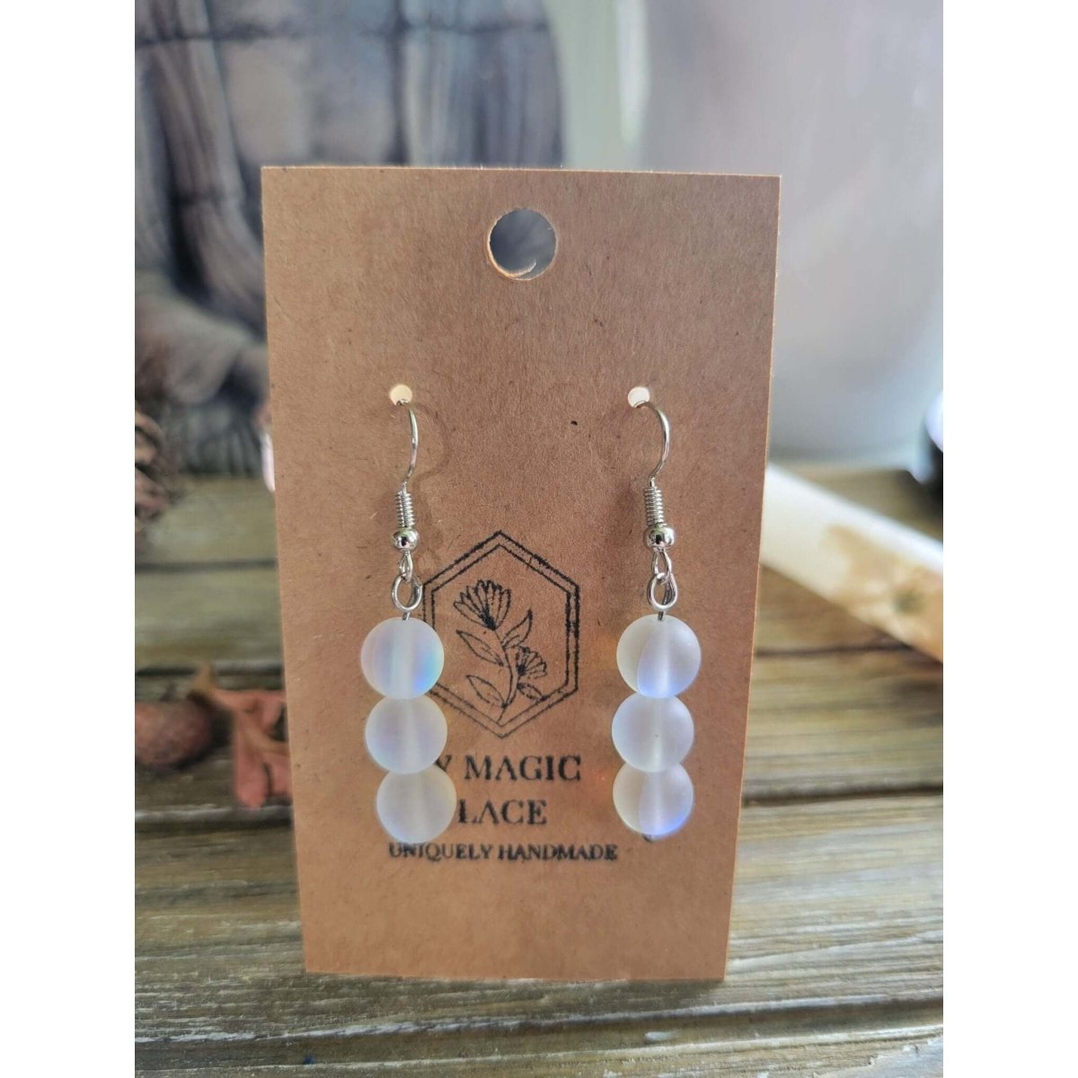 Beads Crystal Earrings ,Stacked Stone Drop Earrings |Gemstones Beads -Earrings