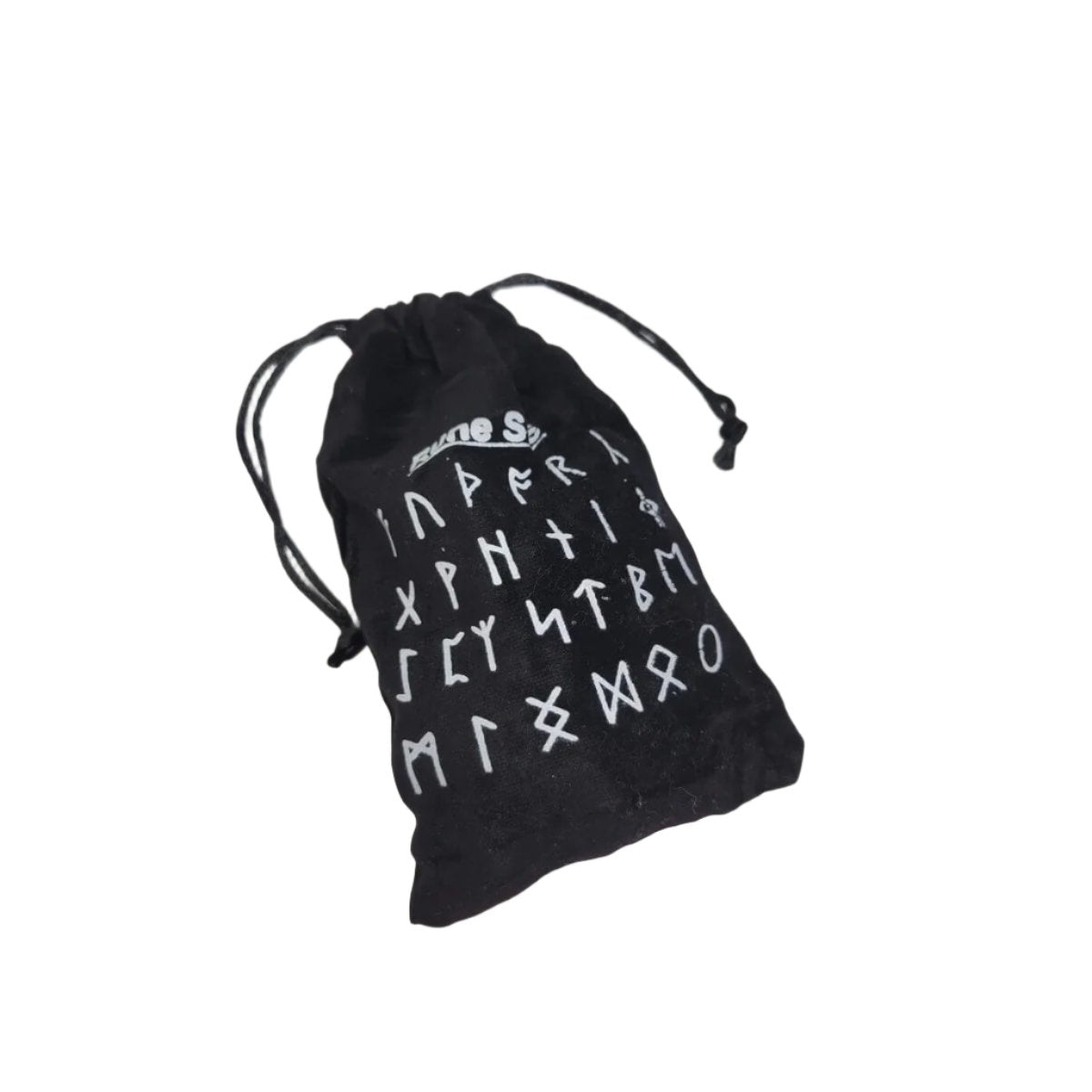 Black Agate Rune stone set with Black Pouch (25 stone set) -Crystals