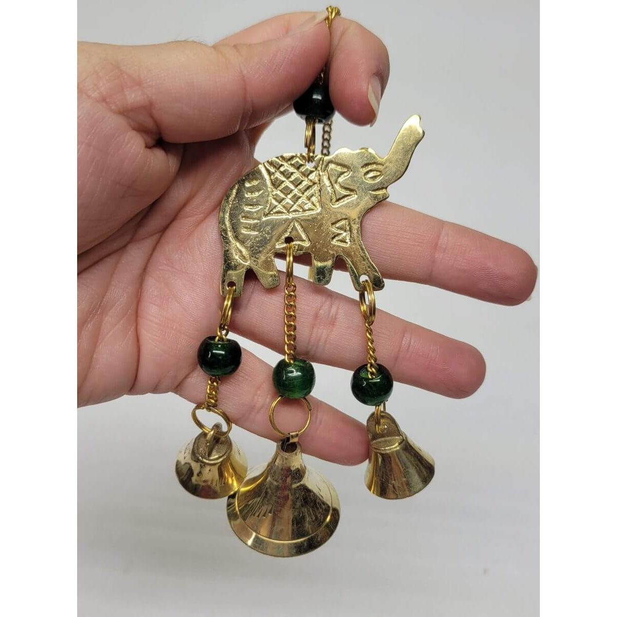 Brass Wind Chime with bells Elephant -Wind Chimes