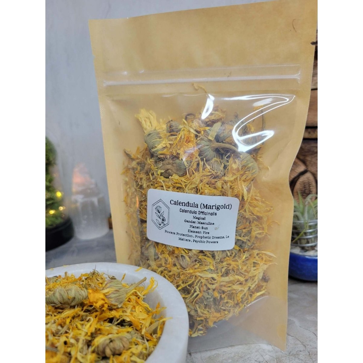 Calendula Flowers, Whole, Marigold Flowers 1oz -Herbs & Spices