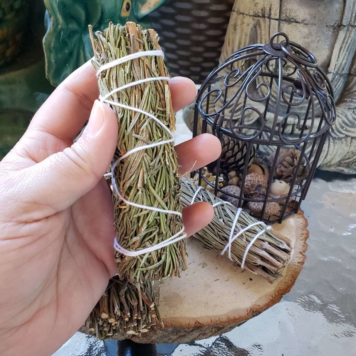 California Rosemary Smudge Sticks 4" inch Cleanse House Cleanse -Herbs & Spices