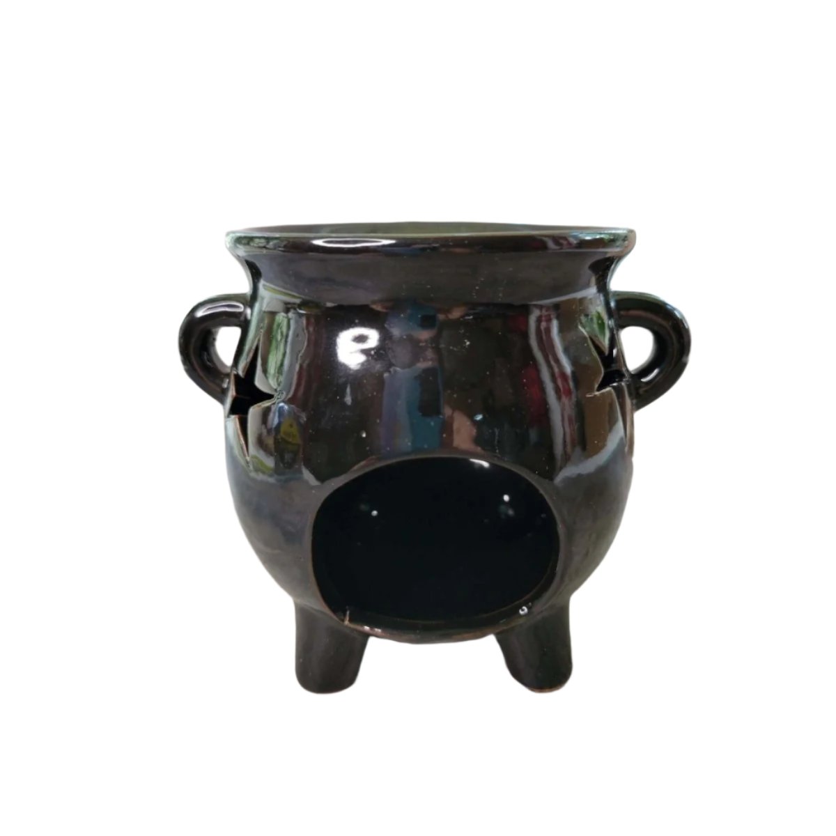 Ceramic Cauldron Oil Burner , Wax Warmer, Metaphysical Décor, Handmade Ceramic -Candle & Oil Warmers